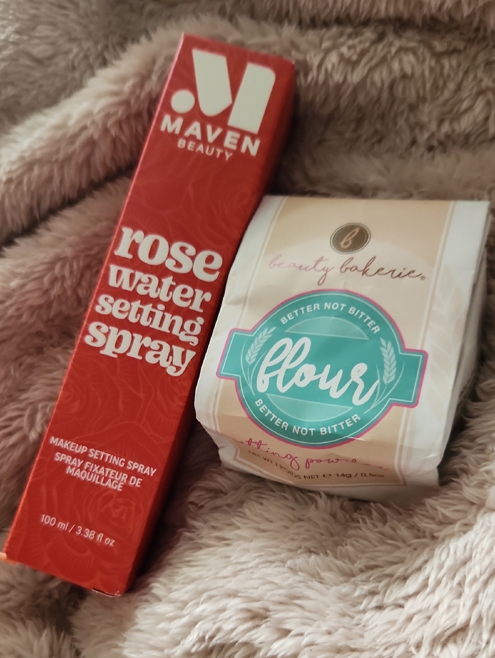Beauty Bakerie Flour Setting Powder & Red Rose Water Setting Spray Duo